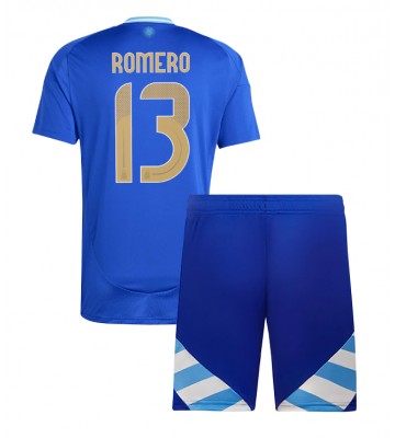 Argentina Cristian Romero #13 Bortatröja Barn Copa America 2024 Kortärmad (+ Korta byxor)